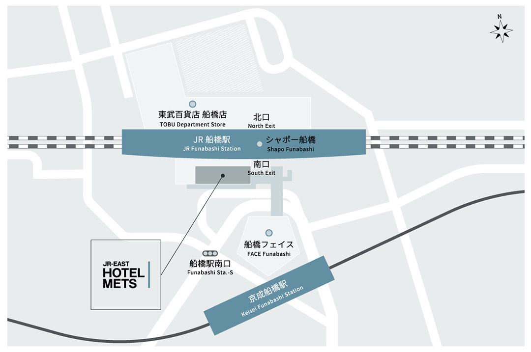 Access from JR FUNABASHI Station