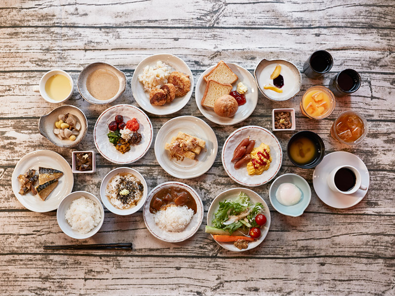 니가타의 향토요리가 메인인 모닝 뷔페