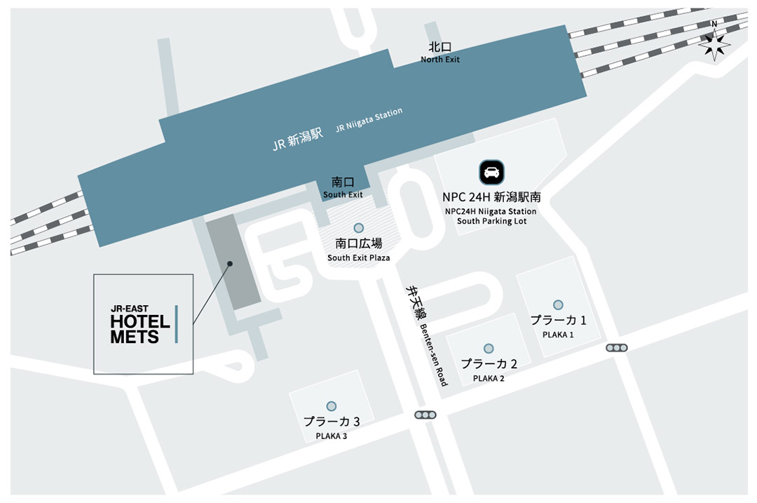 新潟駅からホテルへのアクセス