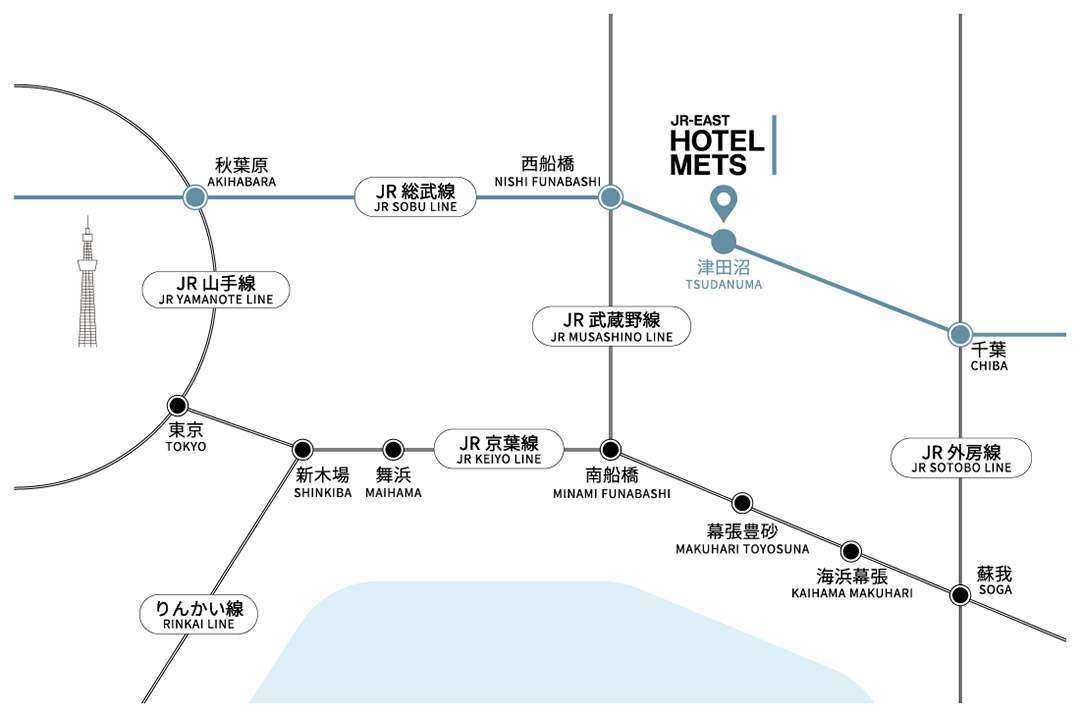 電車でお越しの場合